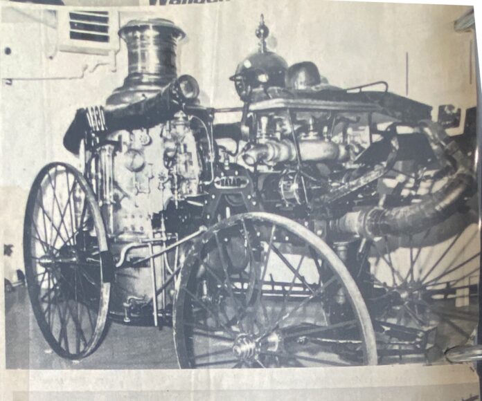 The "Empress of India", a horse-drawn steam-driven water pump purchased by the Town of Oxford shortly after its incorporation in 1904.
