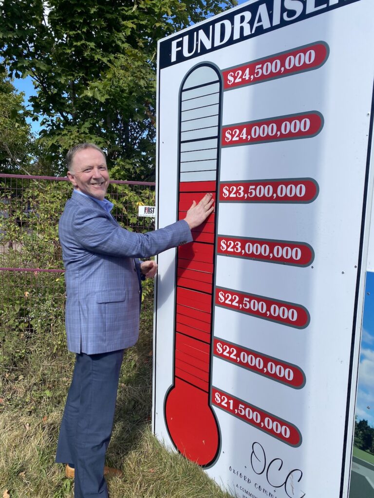 CIBC's Mike Bagnall, raising the bar on the OCC's fundraising thermometer.