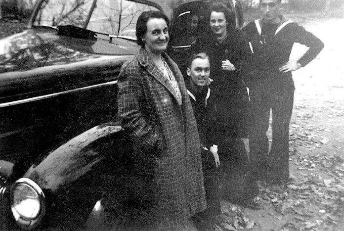 During World War II, servicemen were billeted with families across the country. These sailors were guests at R.D. and Hilda Russell's home in Oxford.