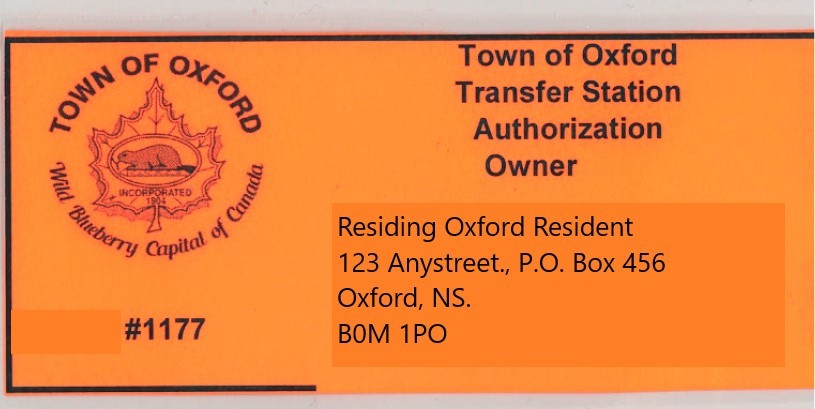 User card for the Oxford Depot