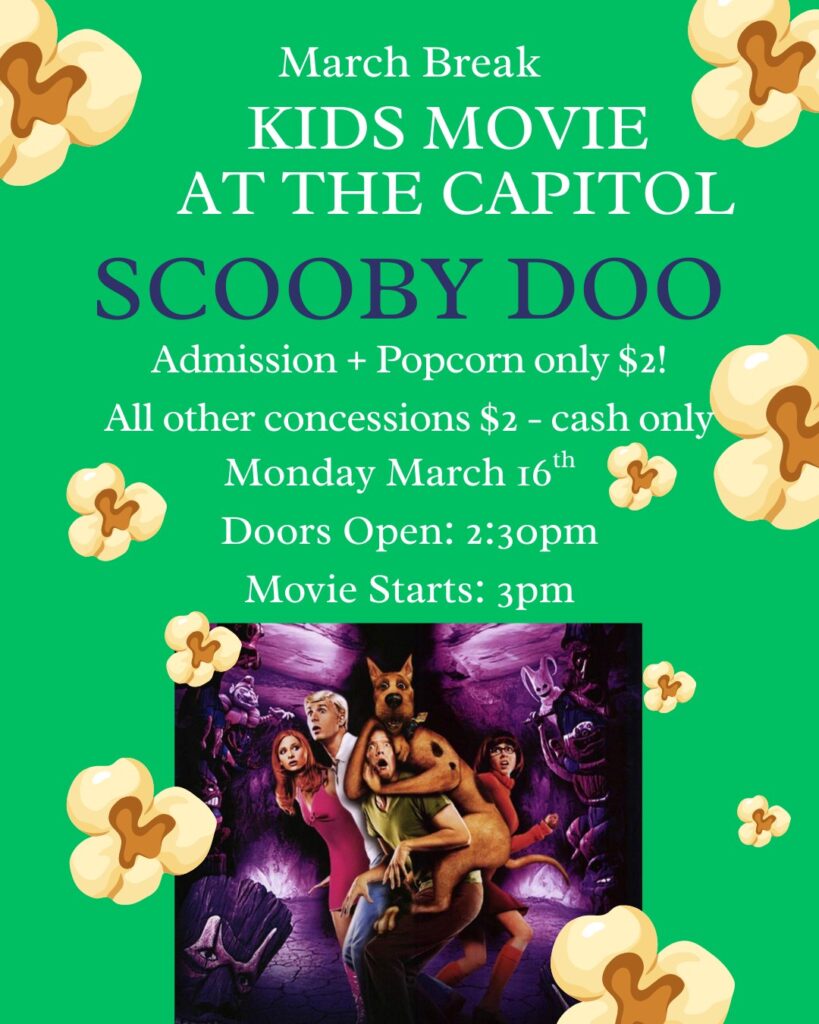 Oxford Capitol Theatre - Movie Night - Scooby Doo - Monday, March 16th, 2:30pm
