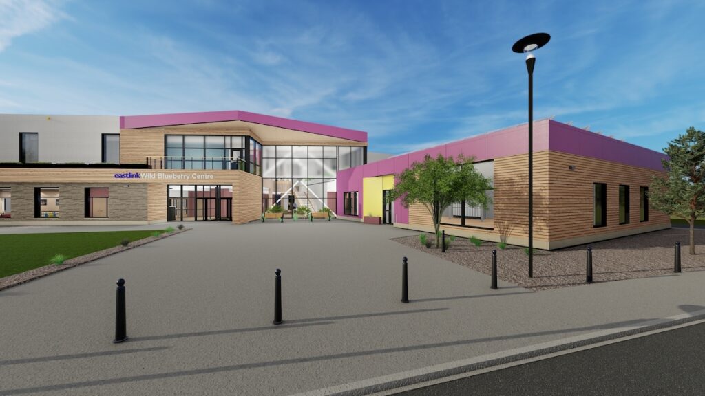 Façade of Oxfords new eastlink Wild Blueberry Centre