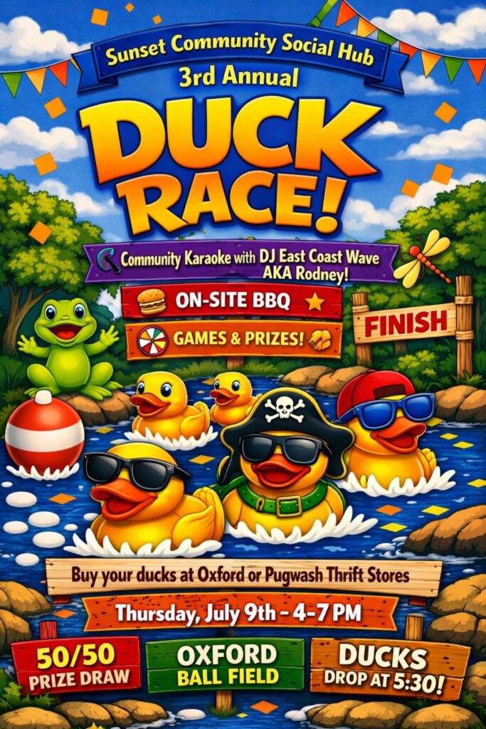 The Sunset Community Social Hub's annual DUCK RACE kicks off on July 9th, 4:00pm-7:00pm
