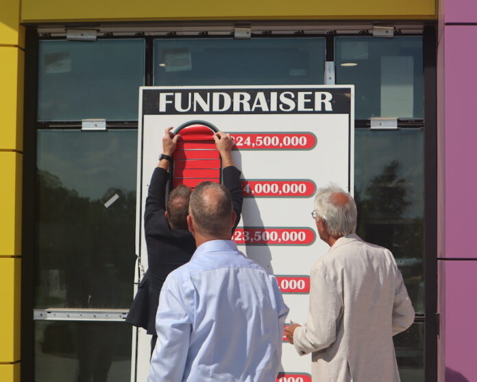 Cover-sm Members of the eastlink Wild Blueberry Centre fundraising committee update the fundraising thermometre.