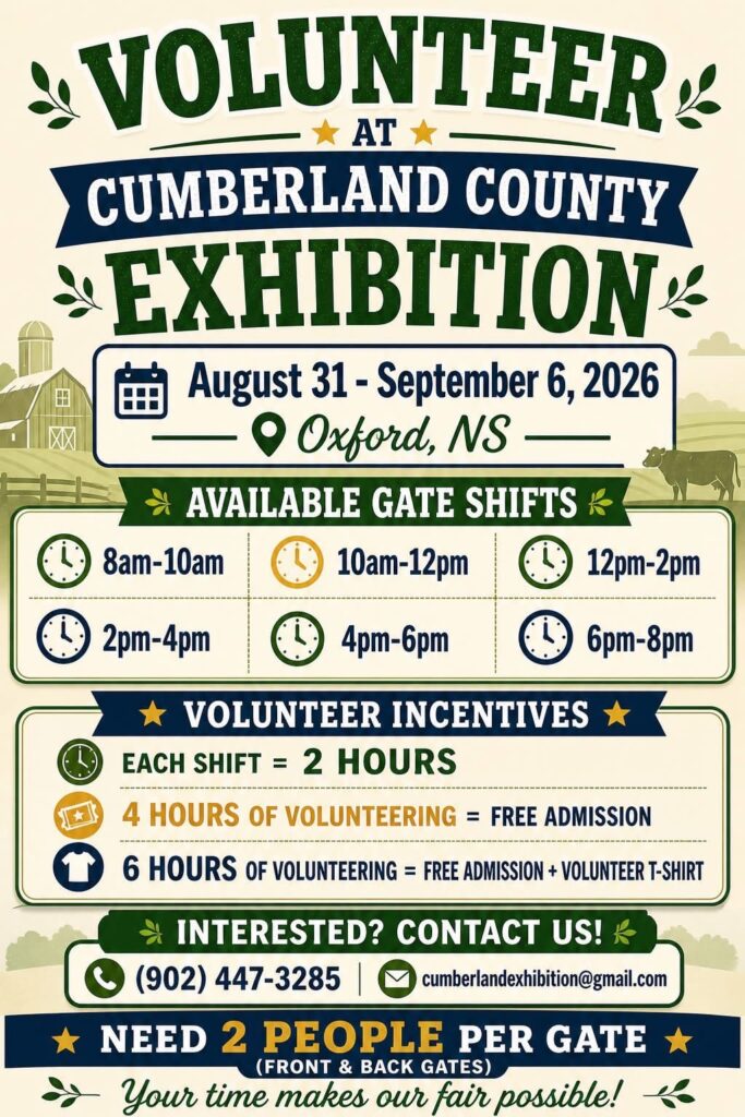 Volunteer with the Cumberland County Exhibition