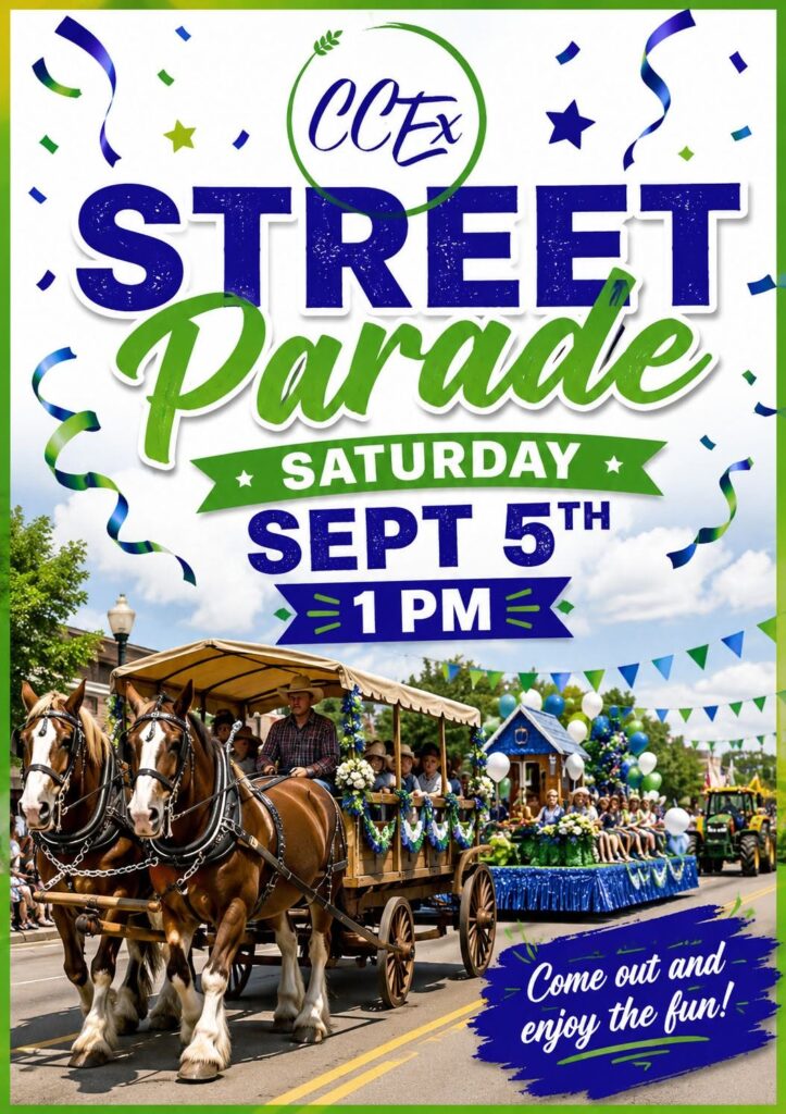 Cumberland County Exhibition Parade 2026:  Saturday, Sept. 5th.
