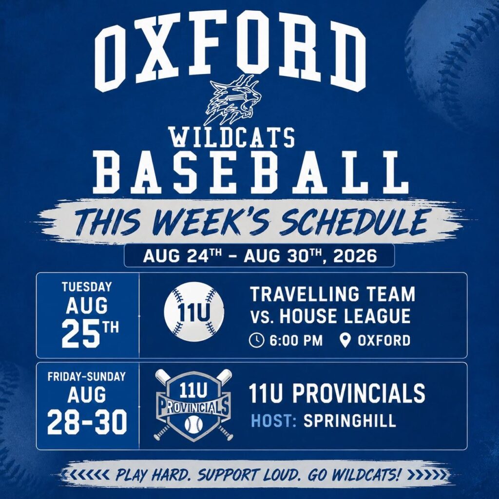 Oxford Wildcats home game Tuesday August 25th